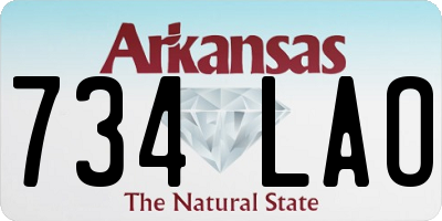 AR license plate 734LAO