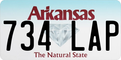 AR license plate 734LAP