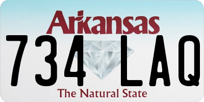AR license plate 734LAQ