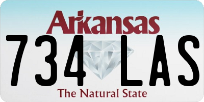 AR license plate 734LAS