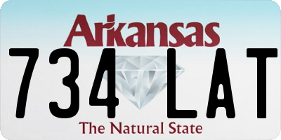 AR license plate 734LAT