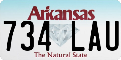 AR license plate 734LAU