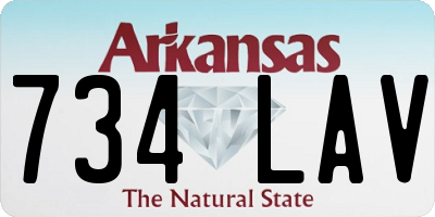 AR license plate 734LAV