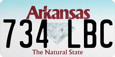 AR license plate 734LBC