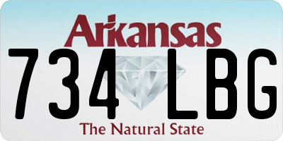 AR license plate 734LBG