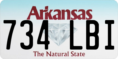 AR license plate 734LBI