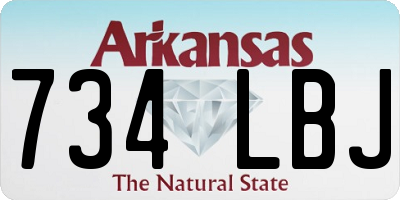 AR license plate 734LBJ