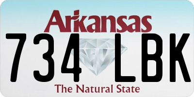 AR license plate 734LBK