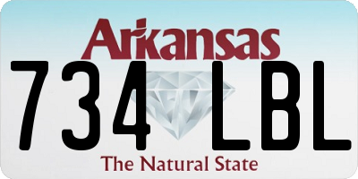 AR license plate 734LBL