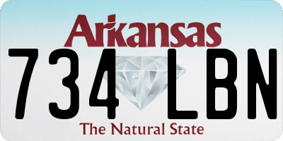 AR license plate 734LBN