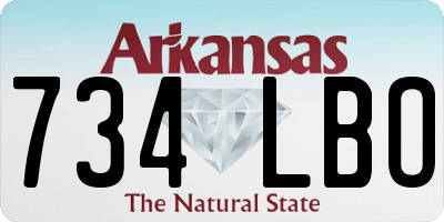 AR license plate 734LBO