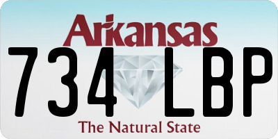 AR license plate 734LBP