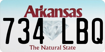 AR license plate 734LBQ