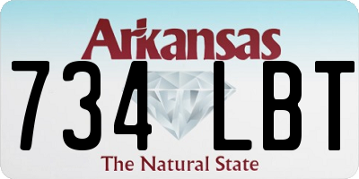 AR license plate 734LBT