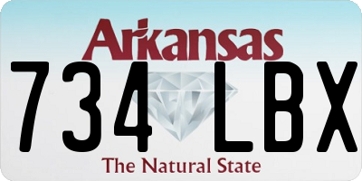 AR license plate 734LBX