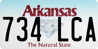 AR license plate 734LCA
