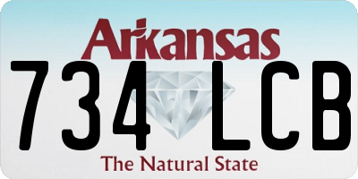 AR license plate 734LCB