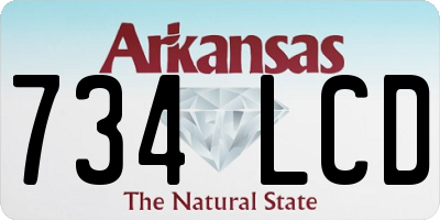 AR license plate 734LCD