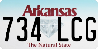AR license plate 734LCG