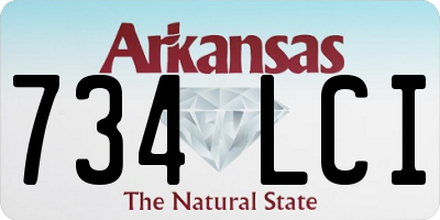 AR license plate 734LCI