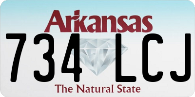 AR license plate 734LCJ