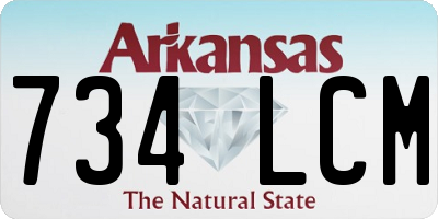 AR license plate 734LCM
