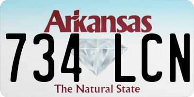 AR license plate 734LCN