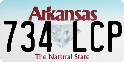 AR license plate 734LCP