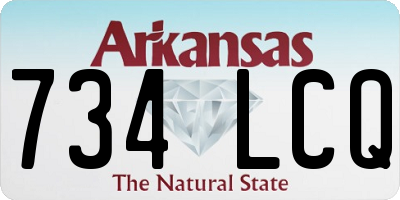 AR license plate 734LCQ