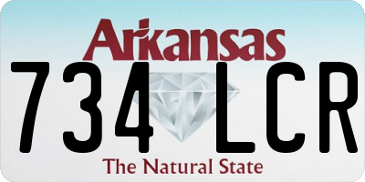 AR license plate 734LCR