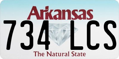 AR license plate 734LCS