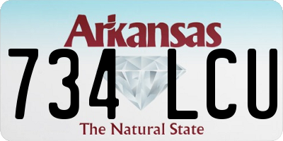AR license plate 734LCU