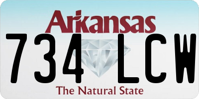 AR license plate 734LCW