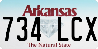 AR license plate 734LCX