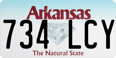 AR license plate 734LCY