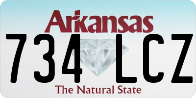 AR license plate 734LCZ