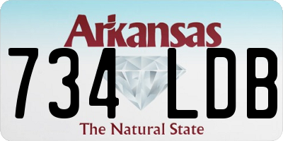 AR license plate 734LDB