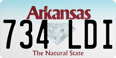AR license plate 734LDI