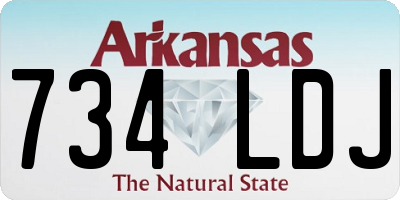 AR license plate 734LDJ