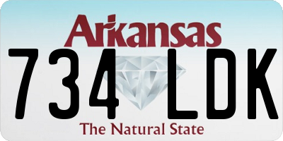 AR license plate 734LDK