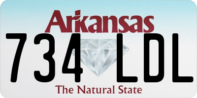 AR license plate 734LDL