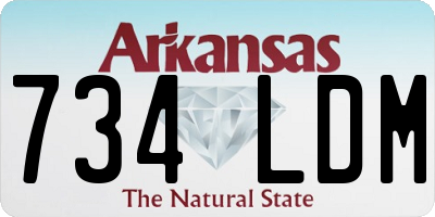 AR license plate 734LDM