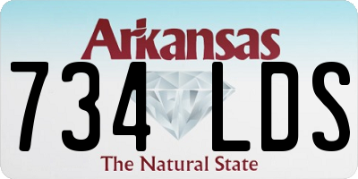 AR license plate 734LDS