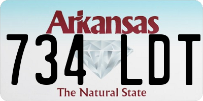 AR license plate 734LDT
