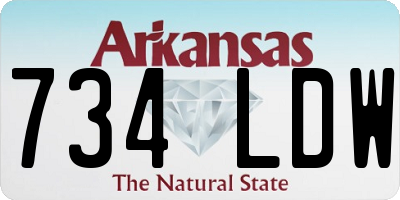 AR license plate 734LDW