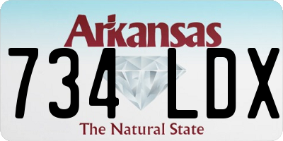 AR license plate 734LDX