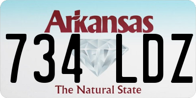 AR license plate 734LDZ