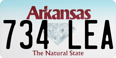 AR license plate 734LEA