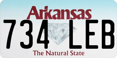 AR license plate 734LEB