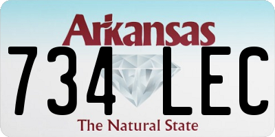 AR license plate 734LEC